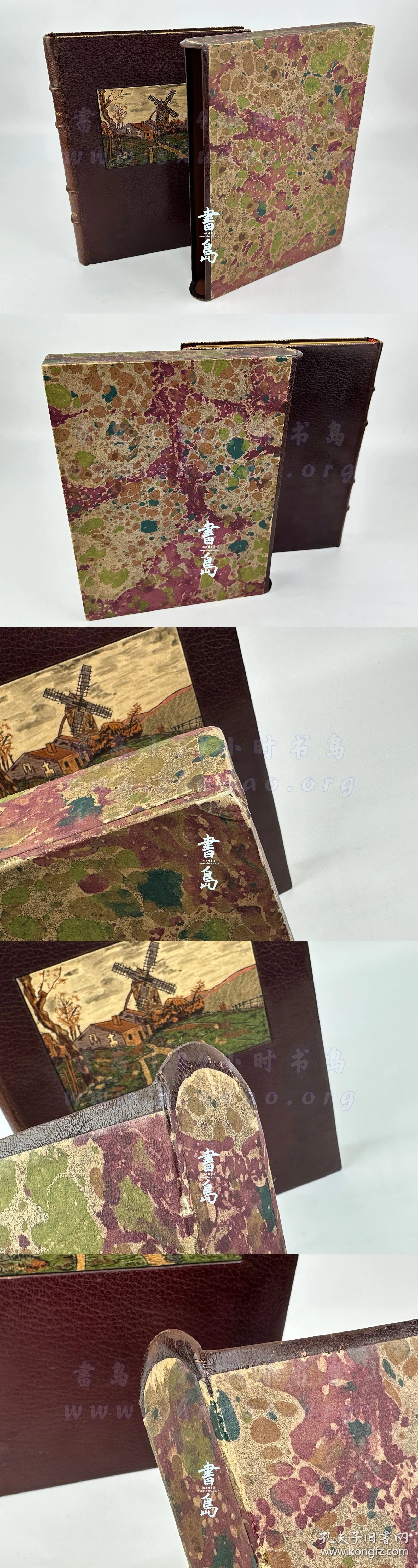 点击查看原图 限量190本之第126号!1929年法国巴黎《德·卢尔迪纳先生》Monsieur des Lourdines,法文,约八开本,全皮精装,镶皮彩画,附插匣,法国全能装帧大师 Hauttecoeur 装订,法国著名地域主义小说家阿尔封斯·德·夏多布里昂的处女作及成名作,凭此作荣获龚古尔文学奖,以诗意的笔触展现乡村生活、贵族精神和家庭的自我救赎,由著名色彩蚀刻大师亨利·茹尔丹创作全书彩色蚀刻铜版画22幅