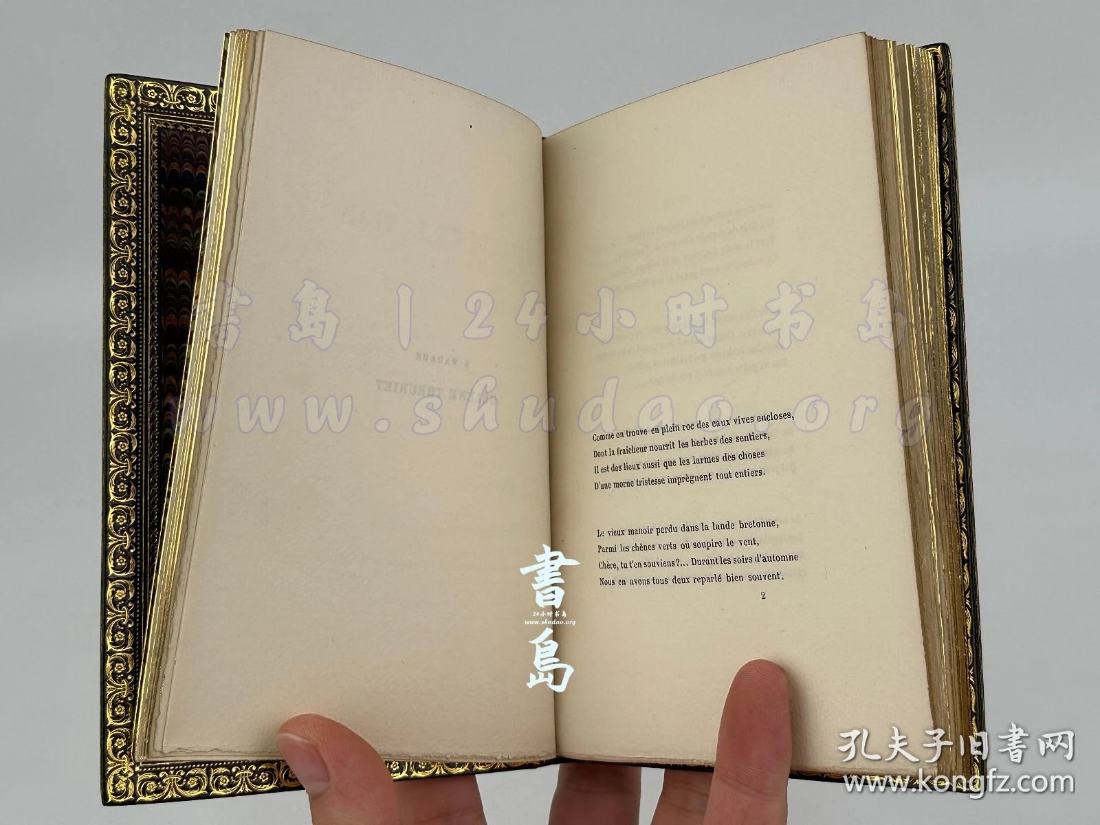 点击查看原图 限量1100本之第1039号!附试印封面/限量140例之第67号!出版商题赠友人!1885年法国巴黎《凯尔拉兹的康乃馨》Les oeillets de Kerlaz,法文,全皮精装,附插匣,镶皮康乃馨图案,巴黎装帧及烫金大师 Pétrus Ruban 装订,法国著名诗人及法兰西学术院院士安德烈·特里耶著,描绘19世纪末布列塔尼乡村风貌的抒情现实主义长篇画卷,内收整页蚀刻铜版画4幅、首尾饰插图8幅